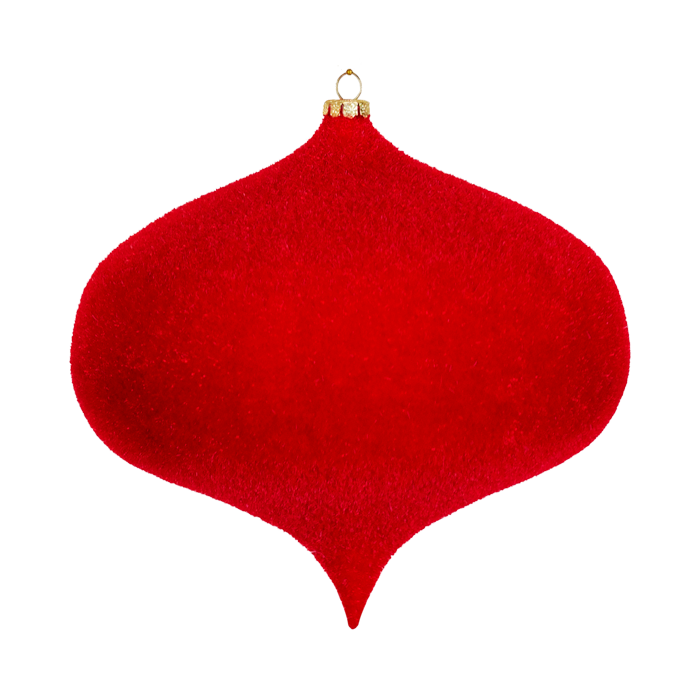 Dekra-Lite Red Flocked Onion Ornament
