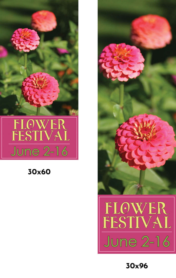 Flower Festival Single Vinyl Banner Dekra-Lite