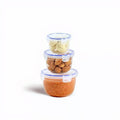 Food Storage Container Set of 3: 625 ml, 1200 ml and 2100 ml