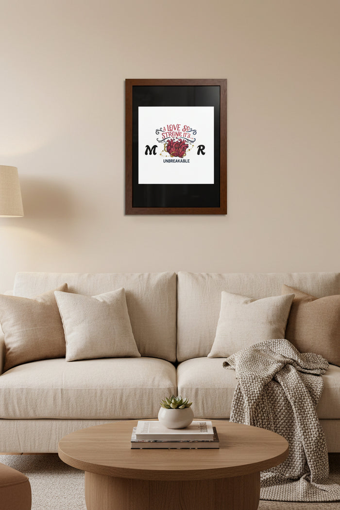 Framed Poster — "Unbreakable Love" (Multi‑Color)