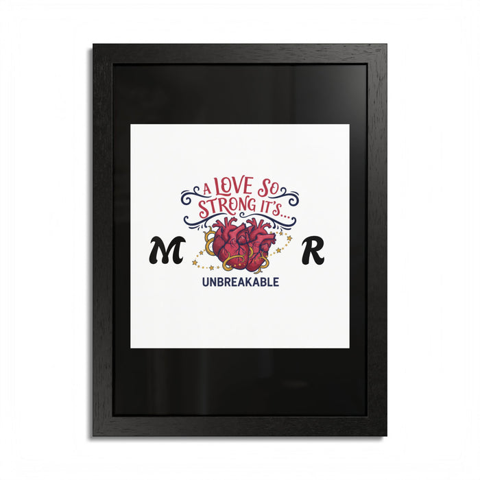 Framed Poster — "Unbreakable Love" (Multi‑Color)