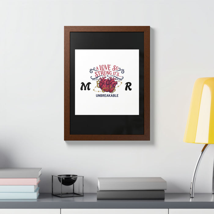 Framed Poster — "Unbreakable Love" (Multi‑Color)