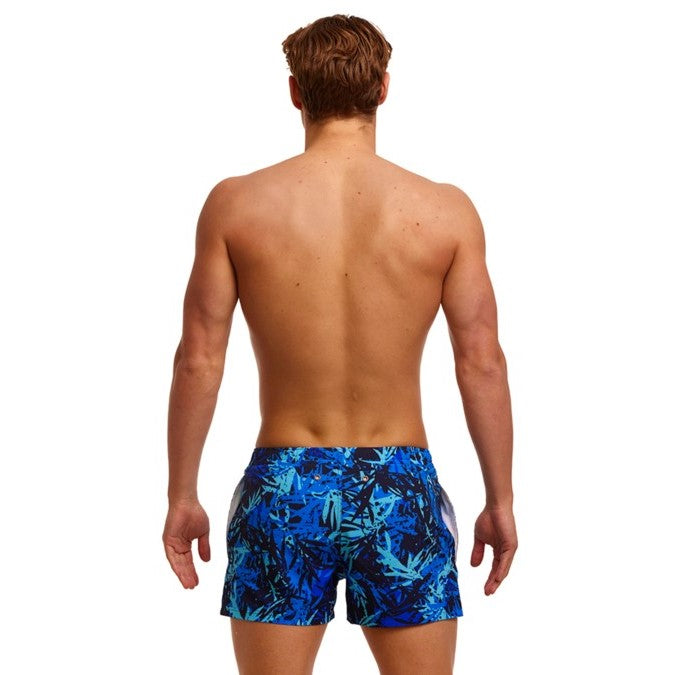 Funky Trunk Men's Shorty Shorts blue back