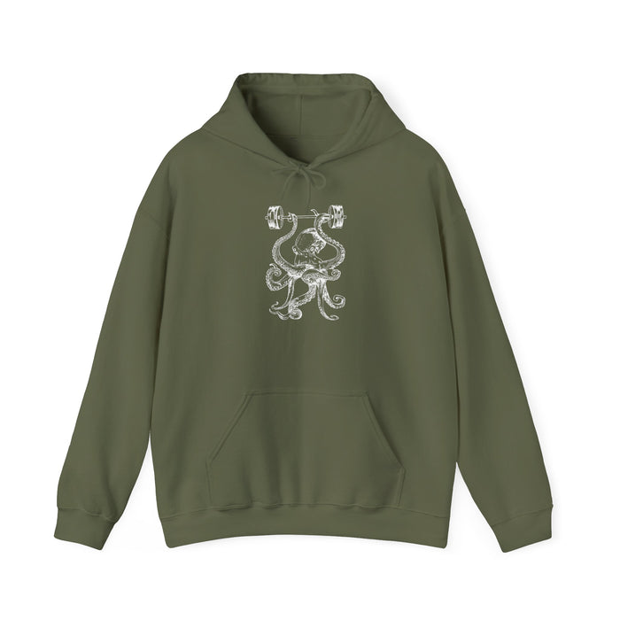 Funny Gym Hoodie – Octopus Weightlifting Graphic
