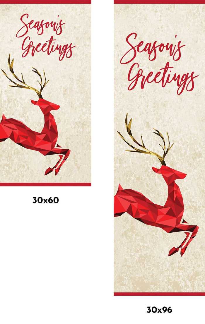 Geometric Deer Single Vinyl Banner Dekra-Lite
