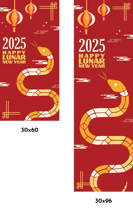Geometric Year of the Snake Single Vinyl Banner Dekra-Lite