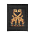 Giraffe Heart Comforter – Cute Matching Giraffes Kids Bedding