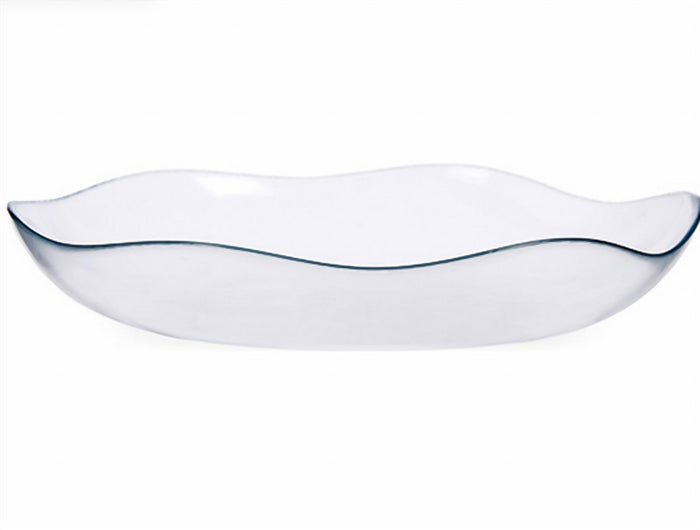 Glass Serving Plate 30 cm, Flat Platter for Cake and Mezze