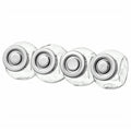 Glass Spice Jar Set of 4 with Wooden Lids for the Pantry