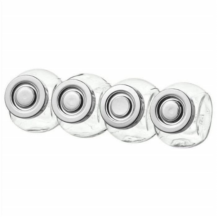 Glass Spice Jar Set of 4 with Wooden Lids for the Pantry