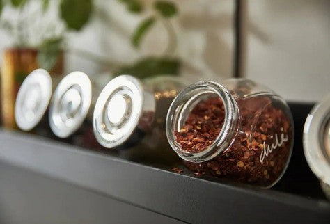 IKEA jars Acrylic close-up detail