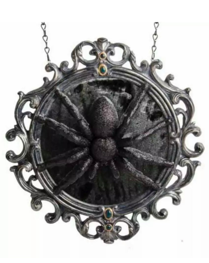 Gothic Spider Victorian Style Frame Arrow Replacement Mirrored Spider Double Sided Spooky Hanging Sign