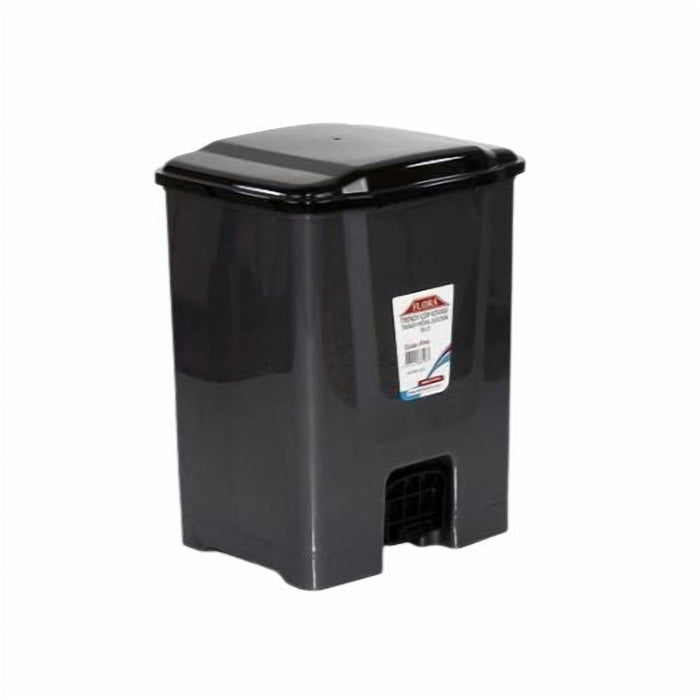 Grey Plastic Pedal Bin for Under the Desk and Bedroom