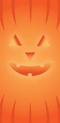 A 30x60 banner with a cheerful jack-o'-lantern, ready to celebrate Halloween
