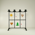 Handmade Glass Ornaments to Accompany "Iron Candle & Decoration Holder"