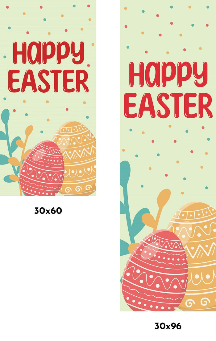 Happy Easter Eggs Single Vinyl Banner Dekra-Lite