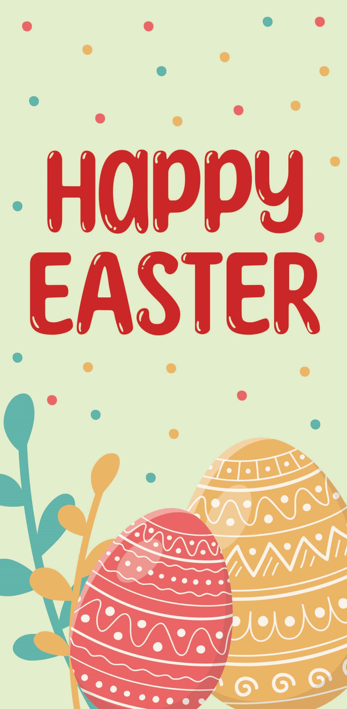 Happy Easter Eggs Single Vinyl Banner Dekra-Lite