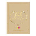 "HBD Happy Birthday" Tassel Cuff Bracelet