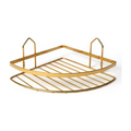 Primanova bathroom shelf Stainless steel 1 Tier front view