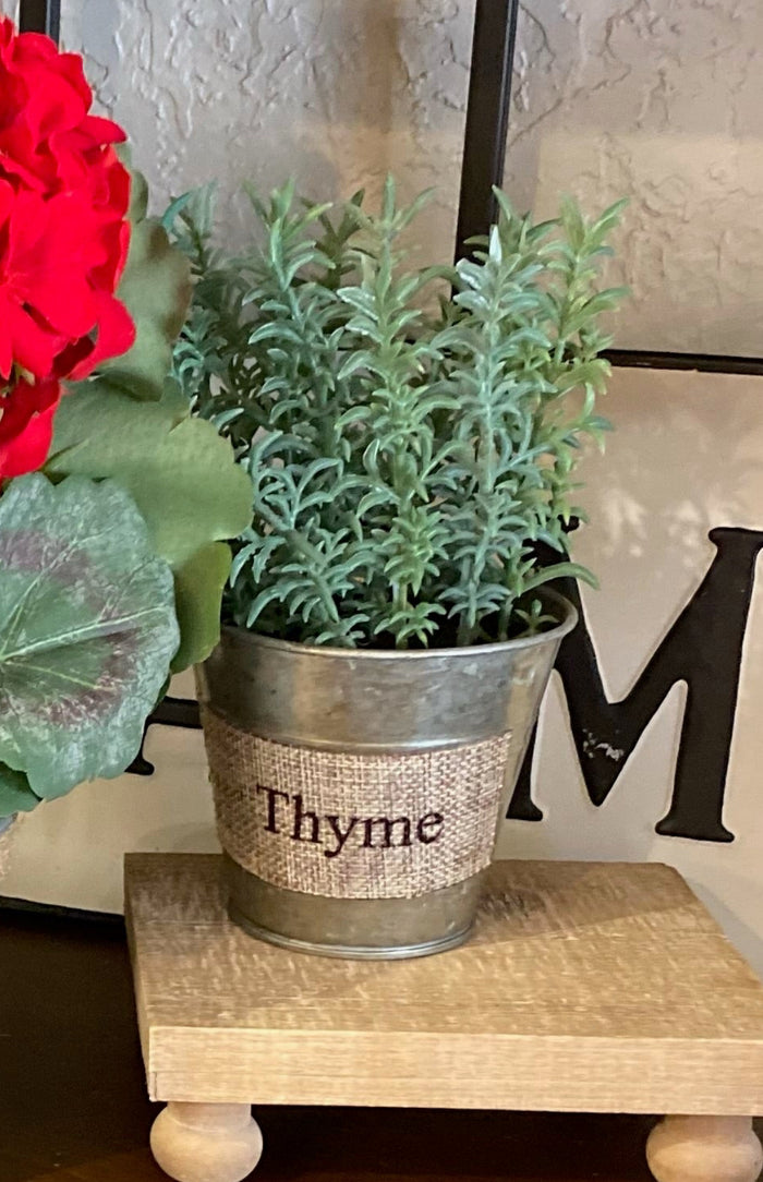Herbs in Galvanized Pot