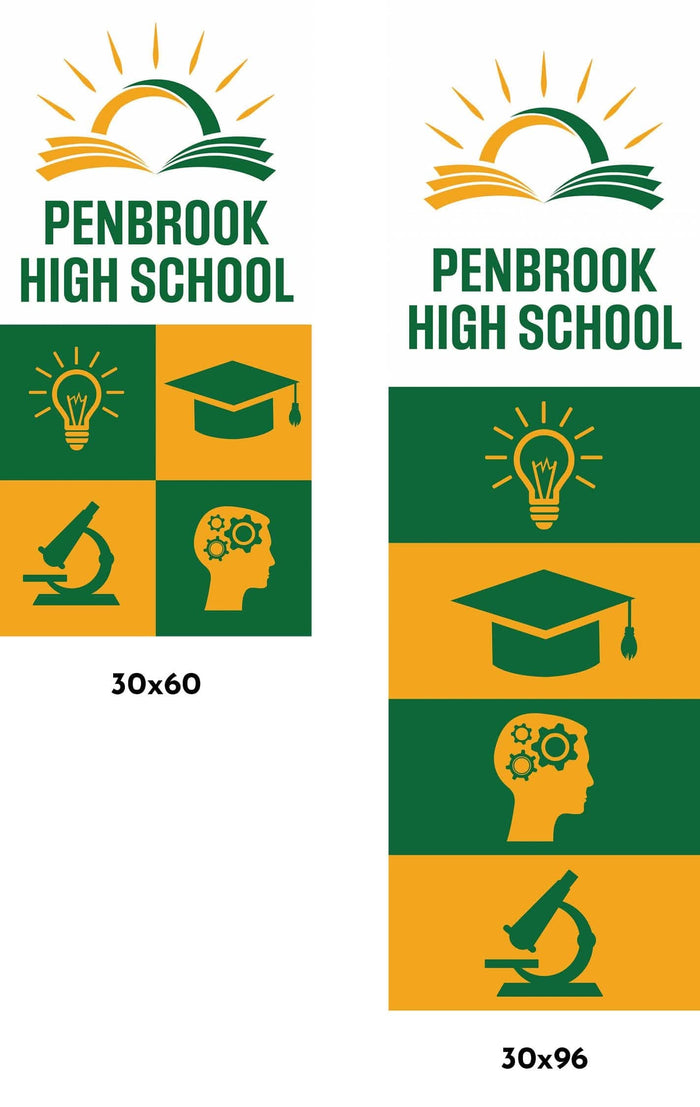 High School Education Single Vinyl Banner Dekra-Lite