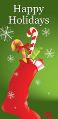 Holiday Stocking Single Vinyl Banner Dekra-Lite