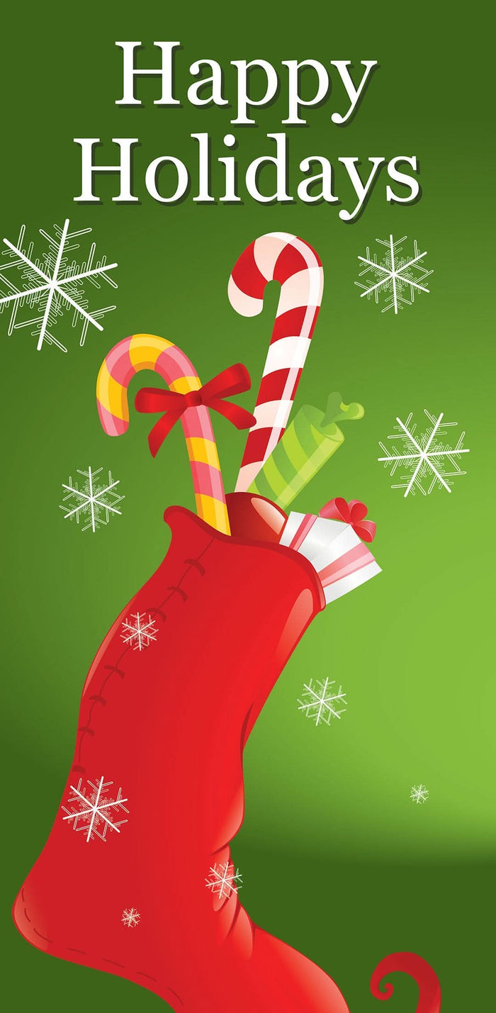 Holiday Stocking Single Vinyl Banner Dekra-Lite