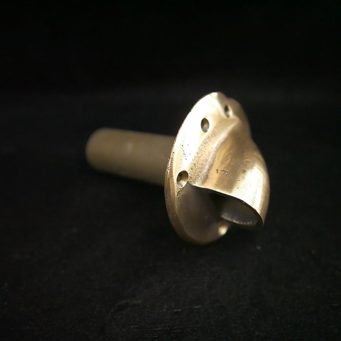 Antique brass 5.5-inch railing endcap. Marked "19."