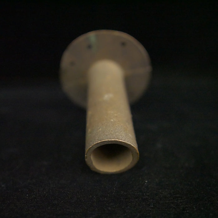 Antique brass 5.5-inch railing endcap. Marked "19."