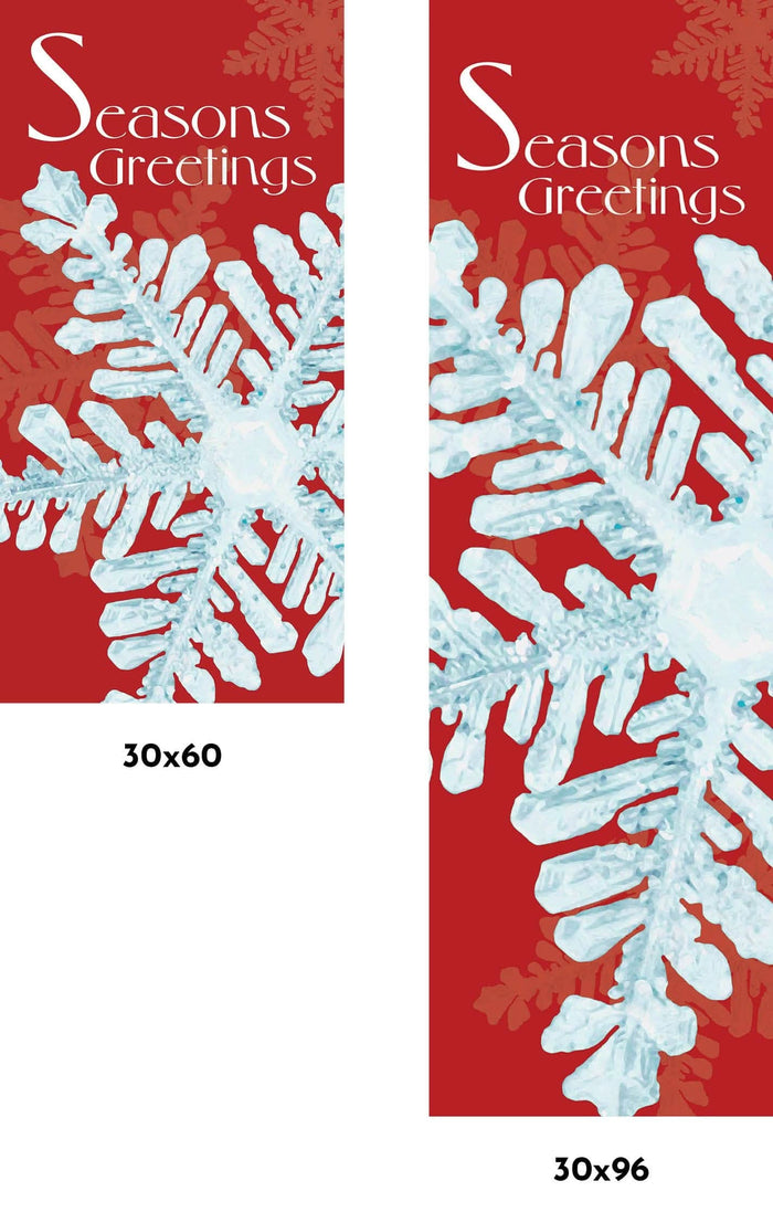 Icy Winter Red Single Vinyl Banner Dekra-Lite