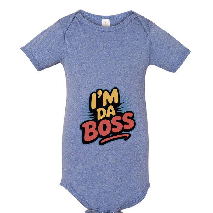 BLUE TRIBLEND / 0-3MOS / Bella + Canvas 134B Infant Triblend Short-Sleeve One-Piece