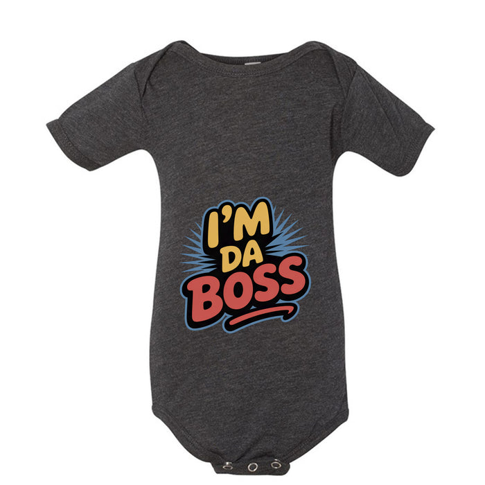 CHAR BLACK TRIB / 0-3MOS / Bella + Canvas 134B Infant Triblend Short-Sleeve One-Piece
