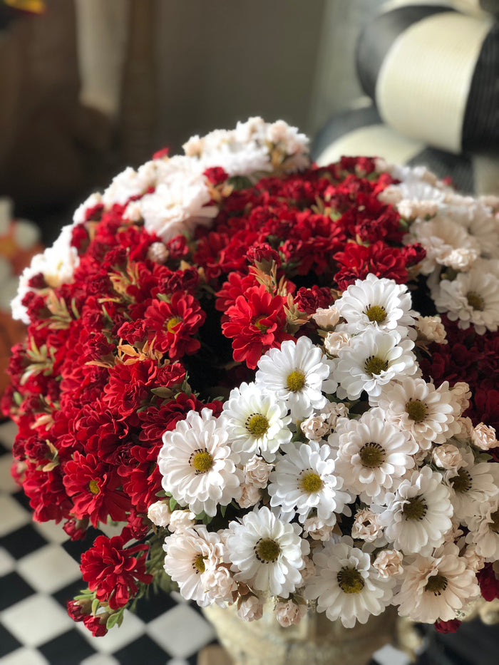 Burgundy Faux Mum Bush