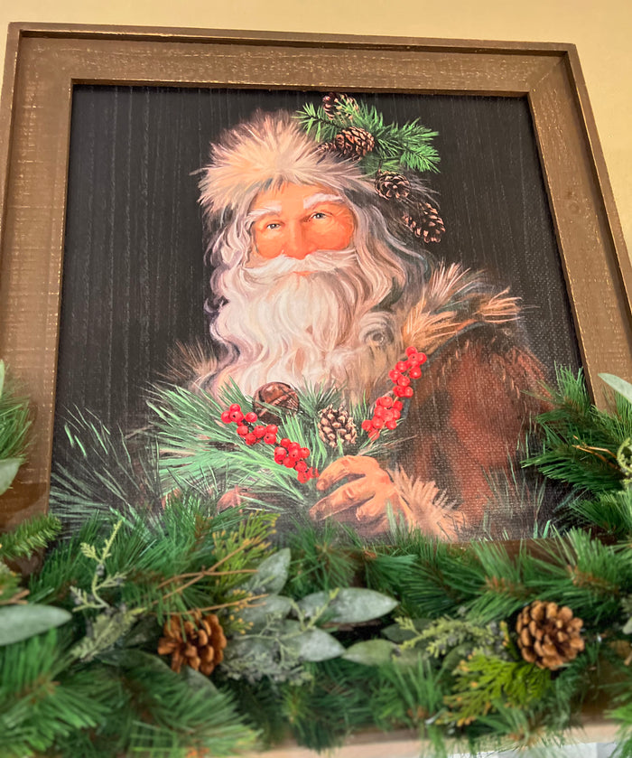 Wooden Classic Santa Wall Art
