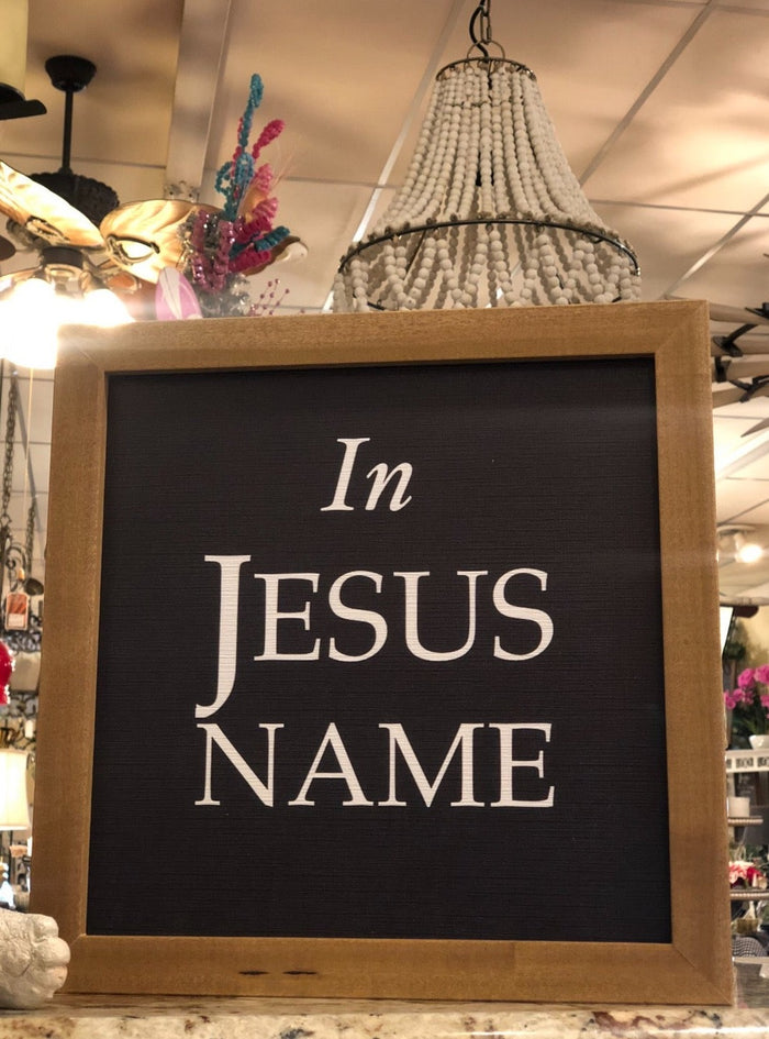 'In Jesus Name' Picture - 13"x13"