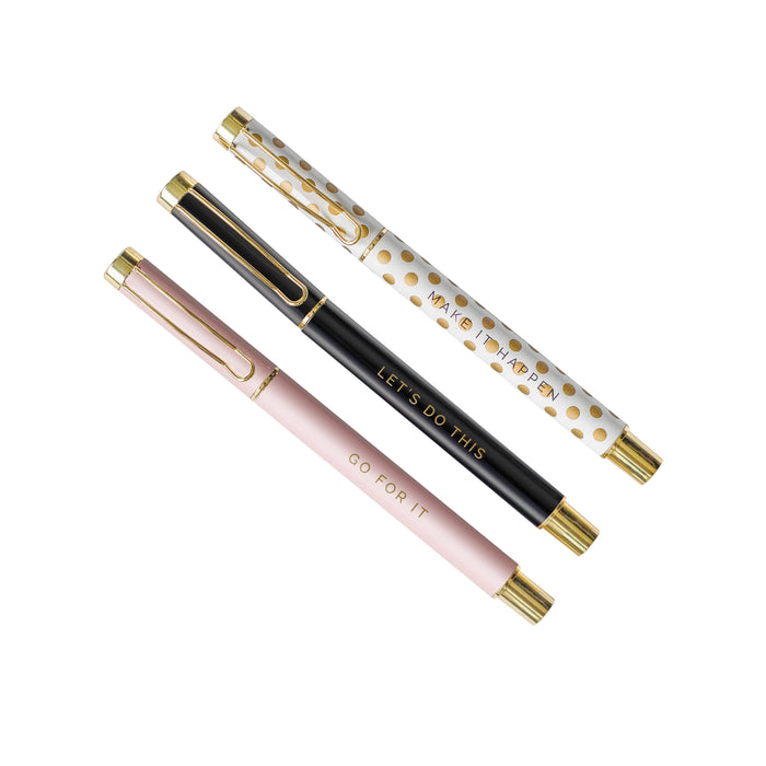"Inspirational" Metal Pen Set- 3pk