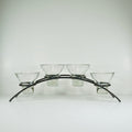 Iron Candleholder with Glass Cups