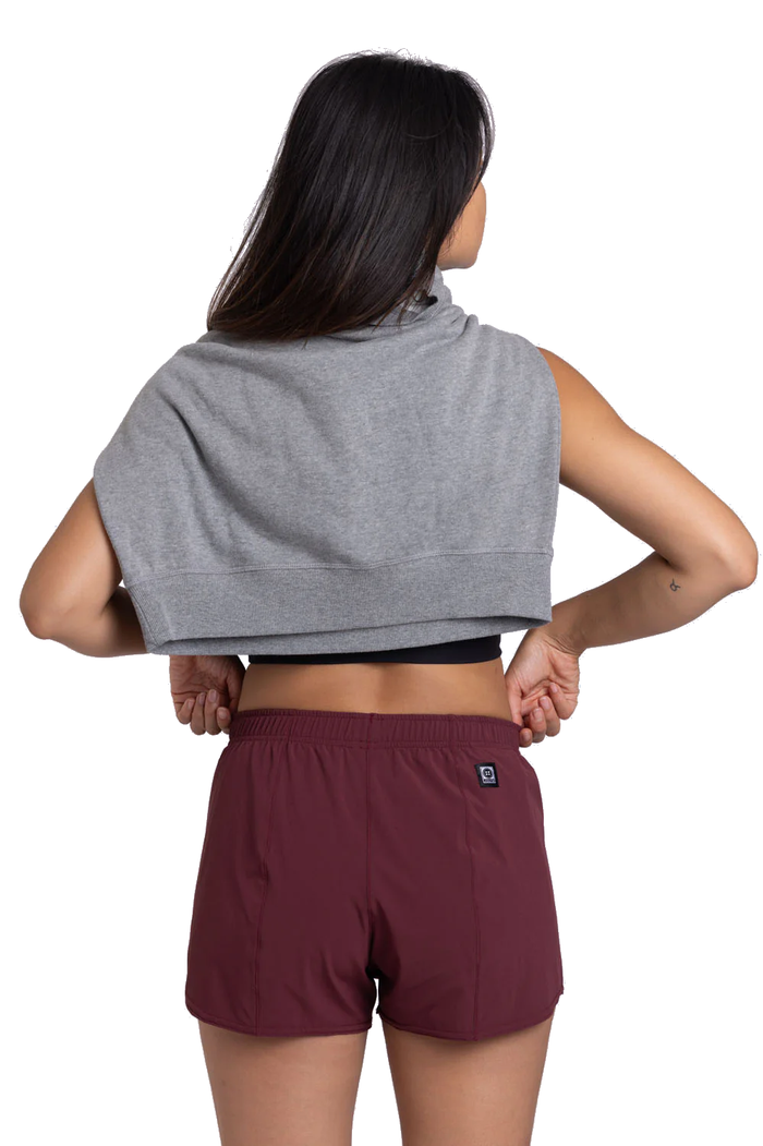 Jolyn Janie High Waisted Short maroon back