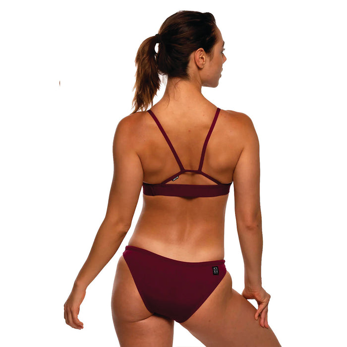 Jolyn Solid Midl Bikini Bottom cabernet
