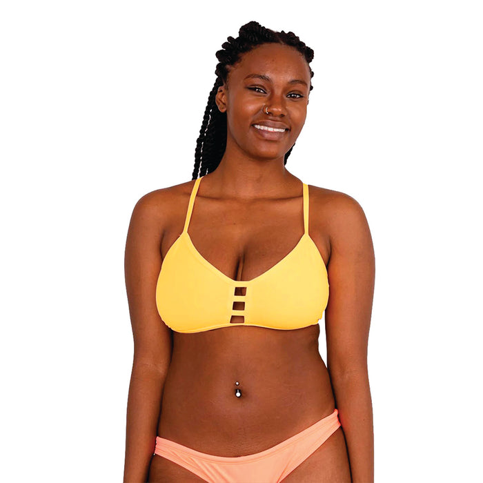 Jolyn Tomcat Solid Bikini Top mango
