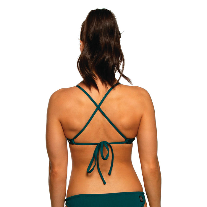Jolyn Triangle Solid Bikini Top peacock