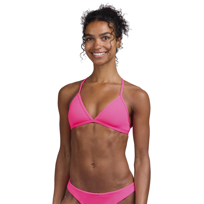 Jolyn Triangle Ultraviolet Bikini Top pink prism front