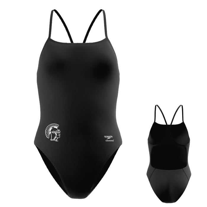 JTSC * Speedo Solid EnduranceX Turnback * thin strap * great fit for 11&overs * sizes 18-42