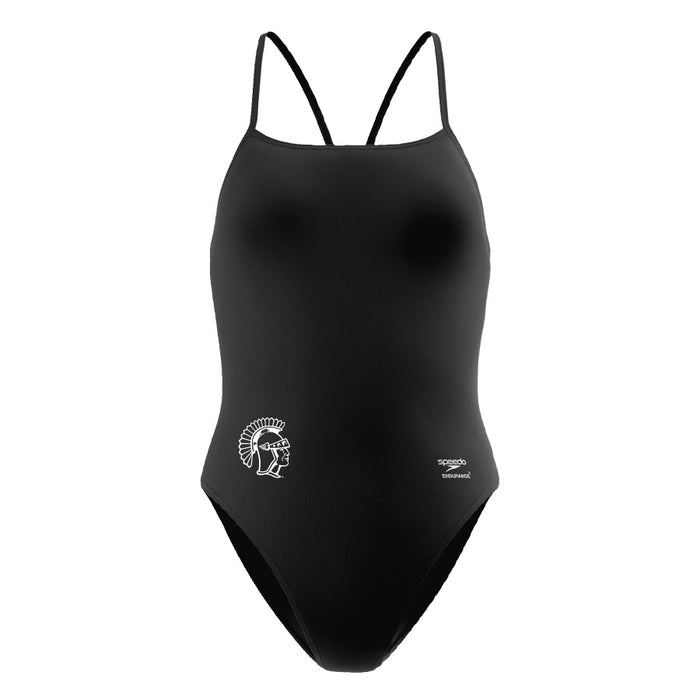 JTSC * Speedo Solid EnduranceX Turnback * thin strap * great fit for 11&overs * sizes 18-42