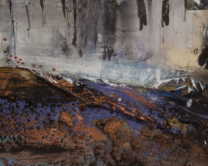 Juliet Holland Signed “Touching Earth XI” Mixed Media Collage
