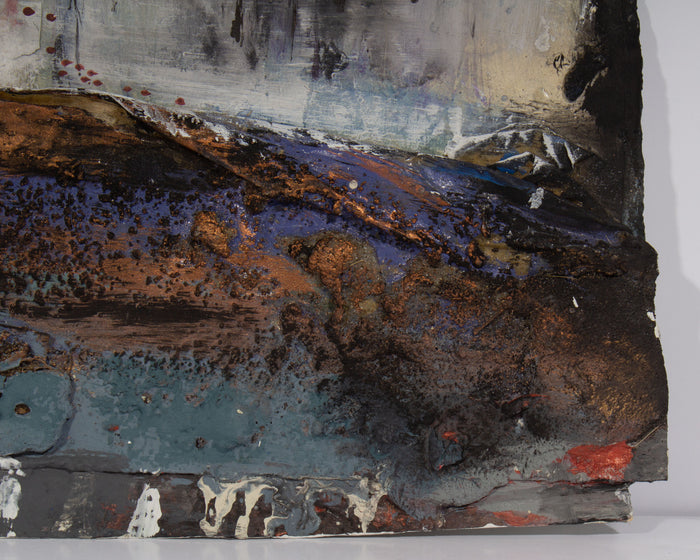 Juliet Holland Signed “Touching Earth XI” Mixed Media Collage