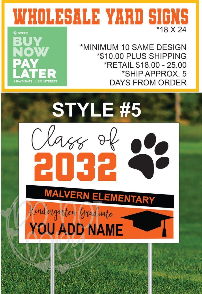 Kindergarten Yard Sign - T2 Blanks 4 You