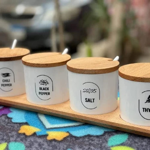 jars contents and components flat lay