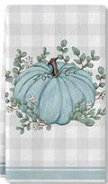 Light Blue Pumpkin Hand Towel
