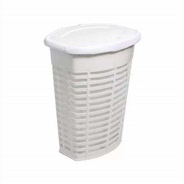 Lightweight Laundry Hamper with Hinged Lid, 47 x 36 x 60 cm